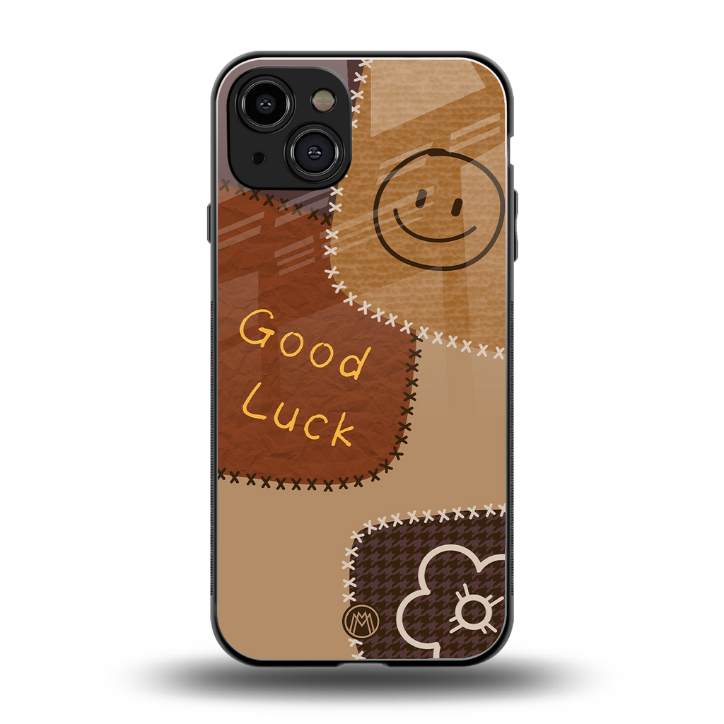 good luck back phone cover | glass case for iphone 15
