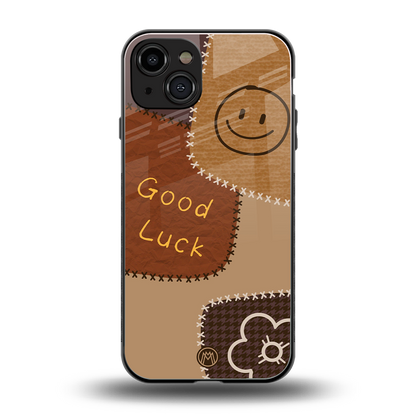good luck back phone cover | glass case for iphone 15