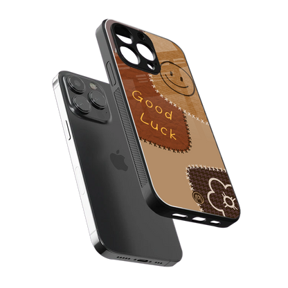 good luck back phone cover | glass case for iphone 15 pro