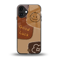 good luck back phone cover | glass case for iphone 16 plus