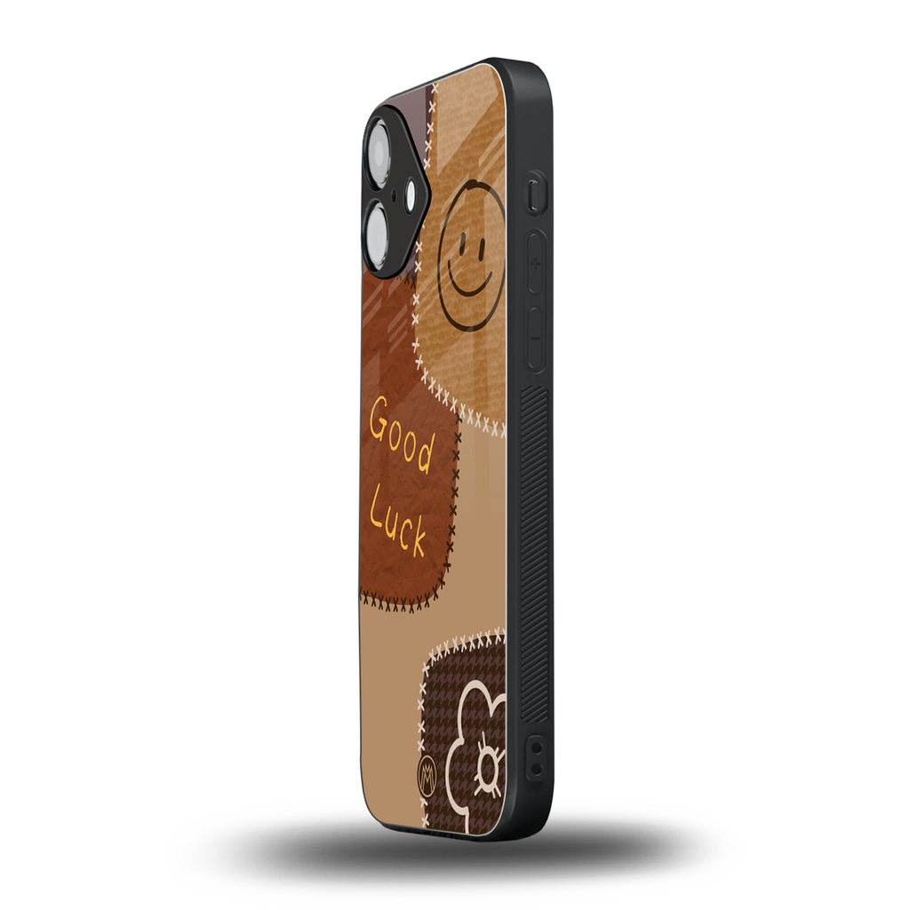 good luck back phone cover | glass case for iphone 16 plus