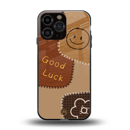 good luck back phone cover | glass case for iphone 16 pro max