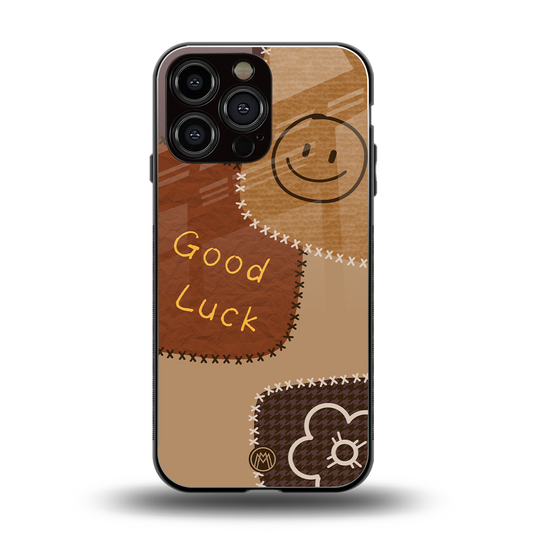 good luck back phone cover | glass case for iphone 16 pro max