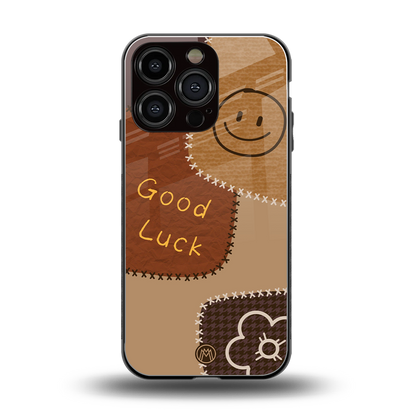 good luck back phone cover | glass case for iphone 16 pro