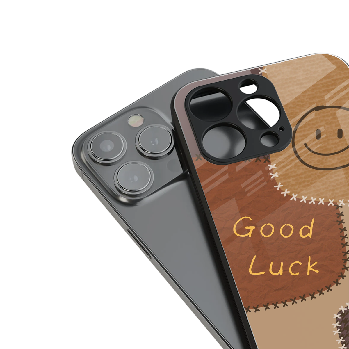 good luck back phone cover | glass case for iphone 16 pro