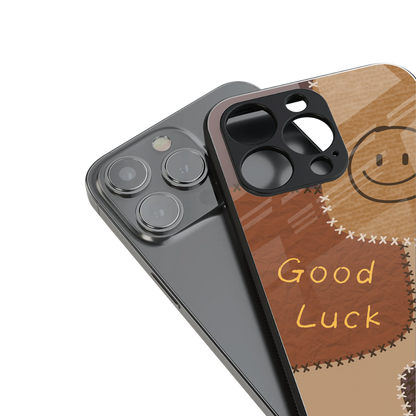 good luck back phone cover | glass case for iphone 14