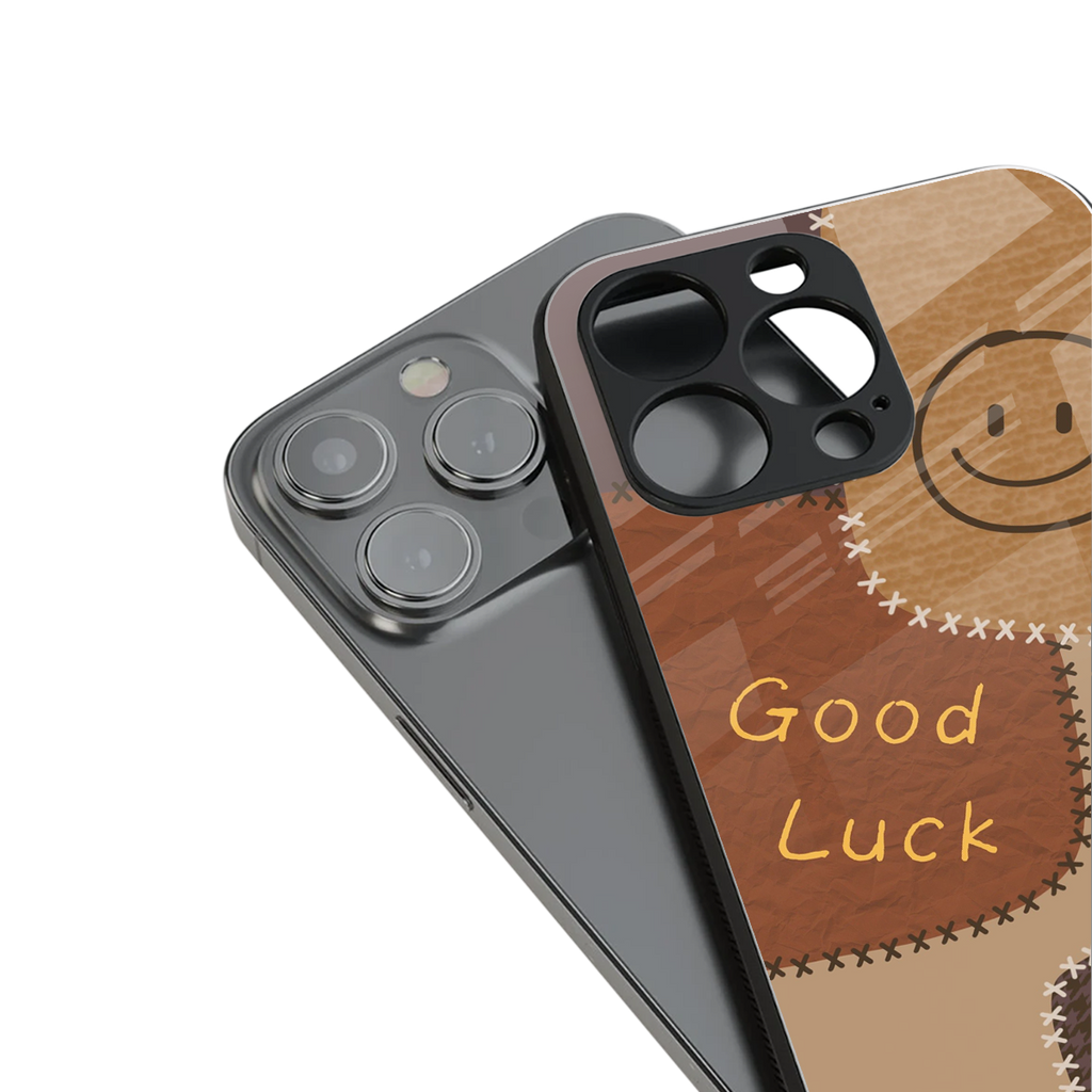 good luck back phone cover | glass case for iphone 14 pro max