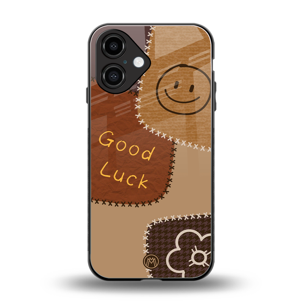 good luck back phone cover | glass case for iphone 16