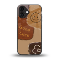 good luck back phone cover | glass case for iphone 16