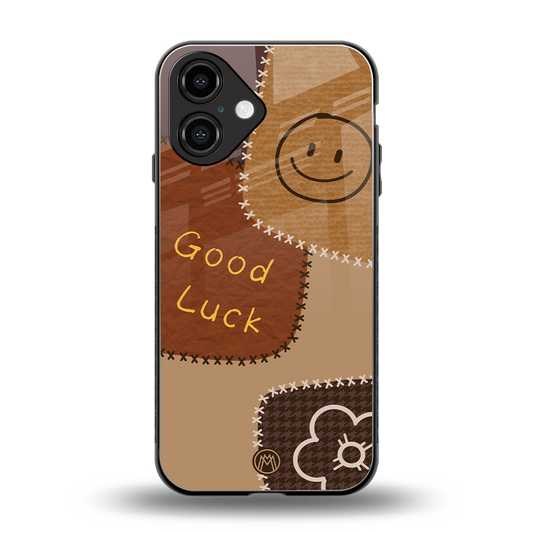 good luck back phone cover | glass case for iphone 16