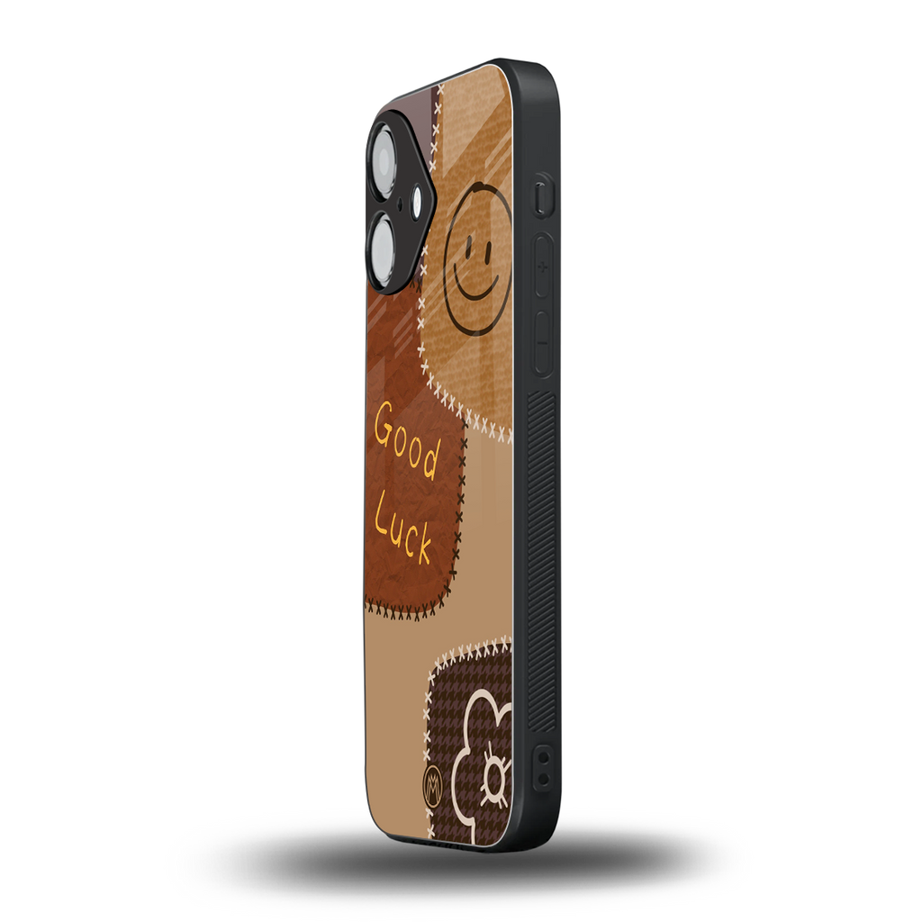 good luck back phone cover | glass case for iphone 16