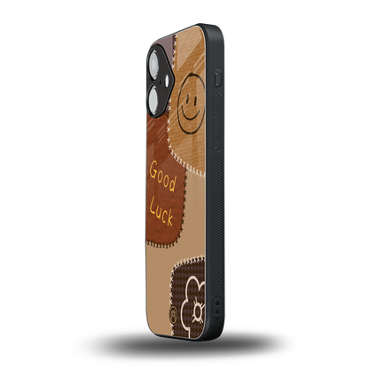 good luck back phone cover | glass case for iphone 16