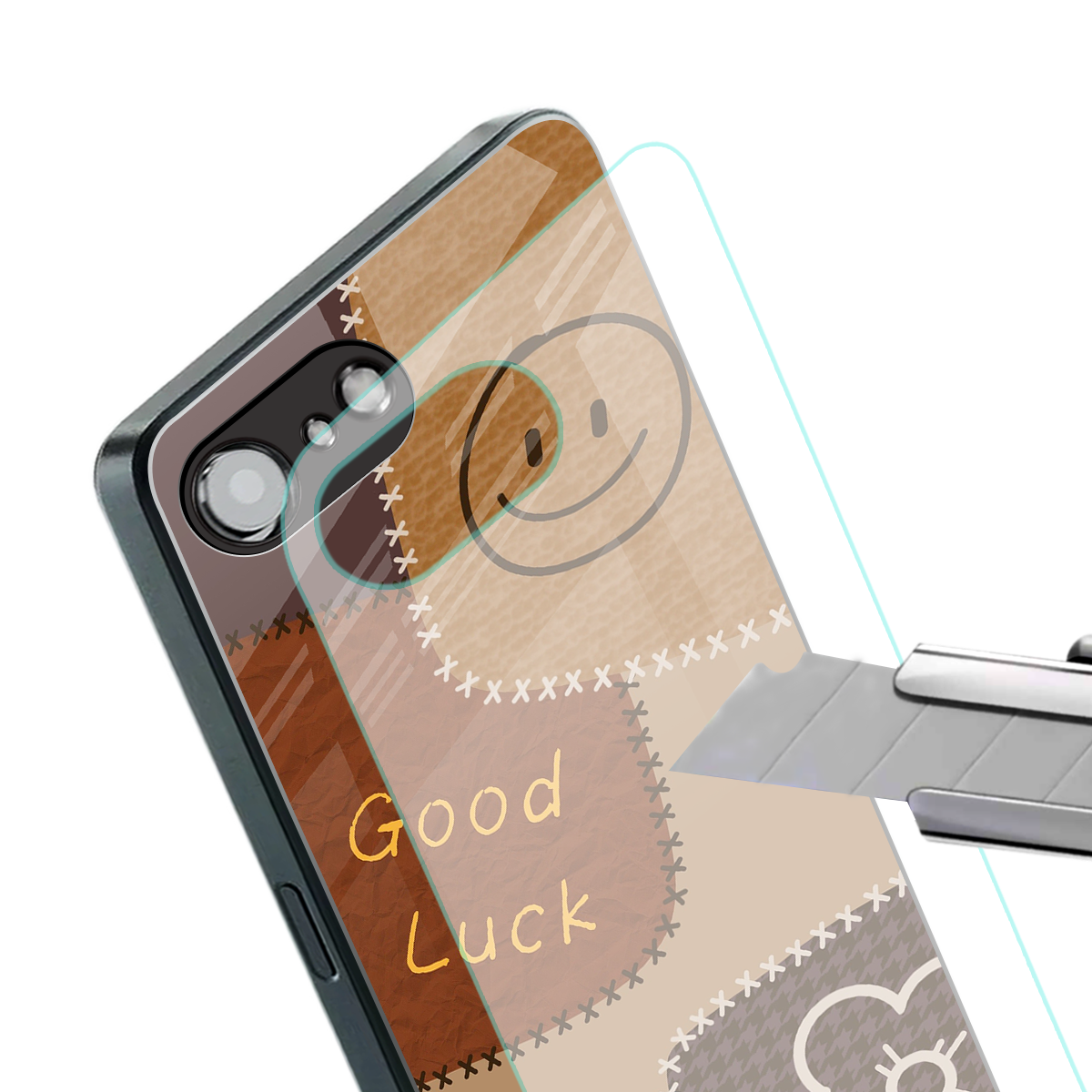 good luck back phone cover | glass case for iphone 16e
