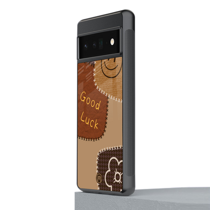 good luck back phone cover | glass case for google pixel 6 pro