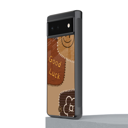 good luck back phone cover | glass case for google pixel 6