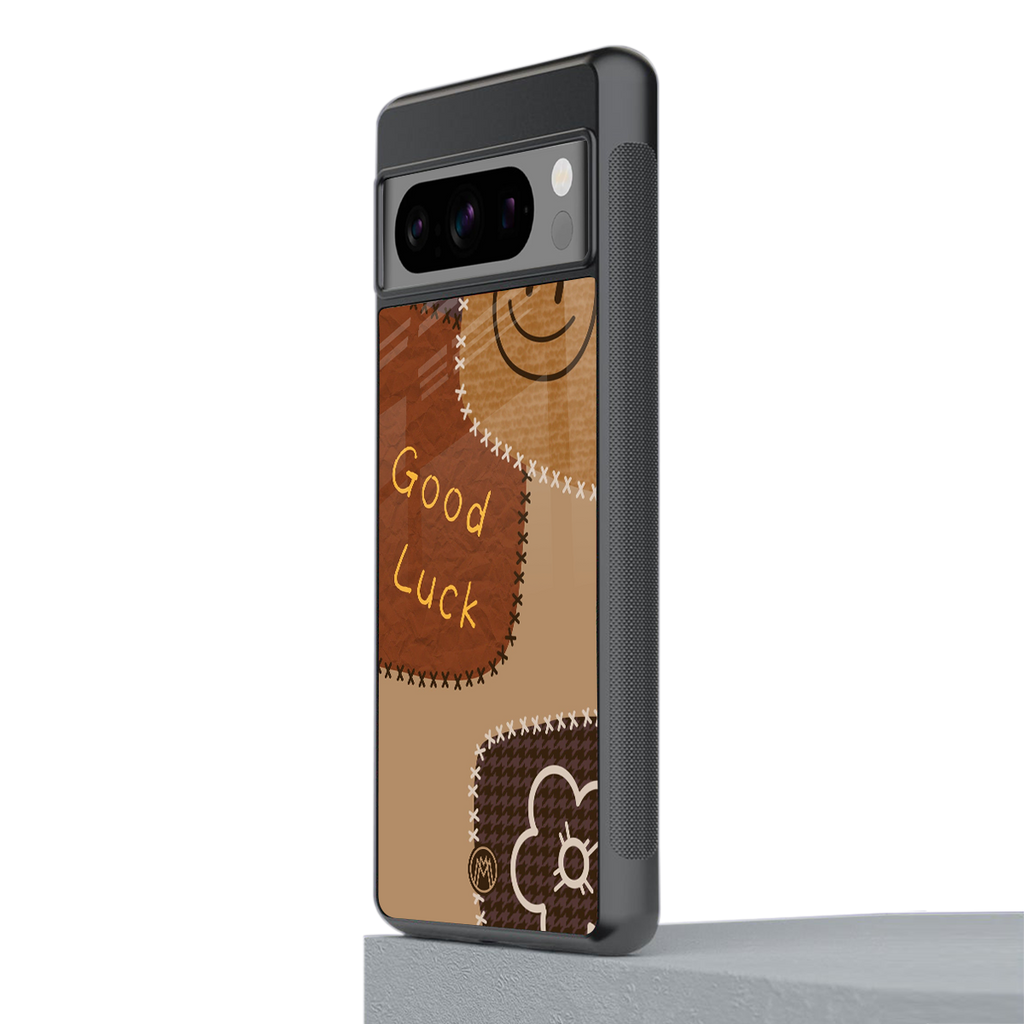 good luck back phone cover | glass case for google pixel 8 pro