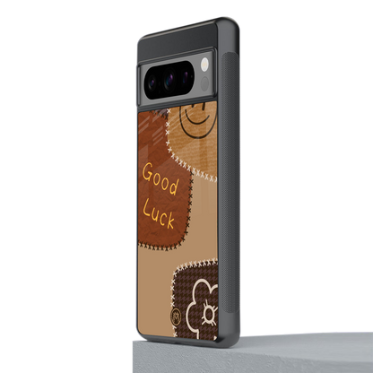 good luck back phone cover | glass case for google pixel 8 pro