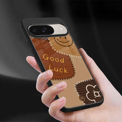 good luck back phone cover | glass case for google pixel 9