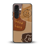 good luck back phone cover | glass case for samsung galaxy s24 plus