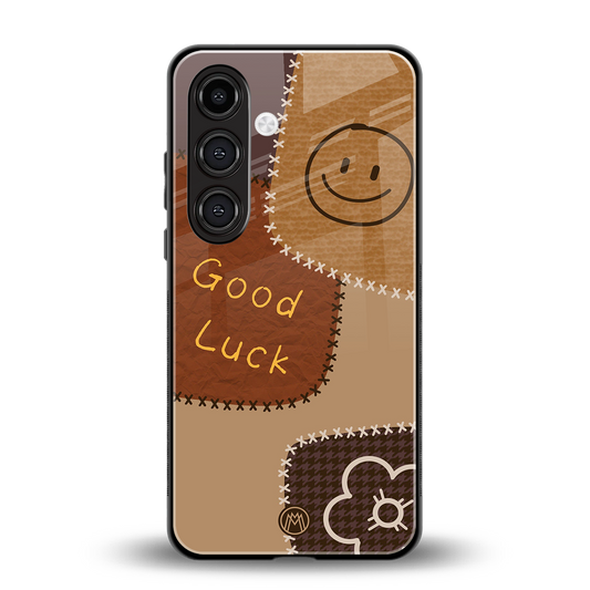 good luck back phone cover | glass case for samsung galaxy s24 plus