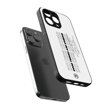 good things are here back phone cover | glass case for iphone 13 pro max
