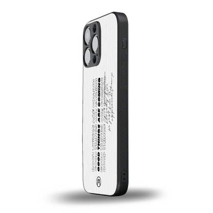 good things are here back phone cover | glass case for iphone 13 pro max