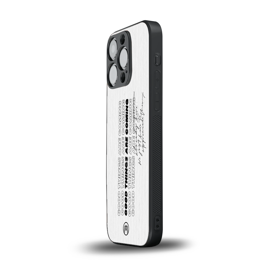 good things are here back phone cover | glass case for iphone 13 pro