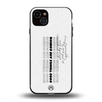good things are here back phone cover | glass case for iphone 15 plus
