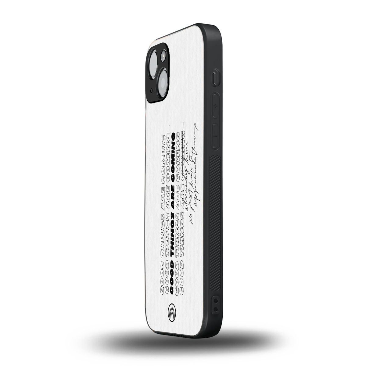 good things are here back phone cover | glass case for iphone 15