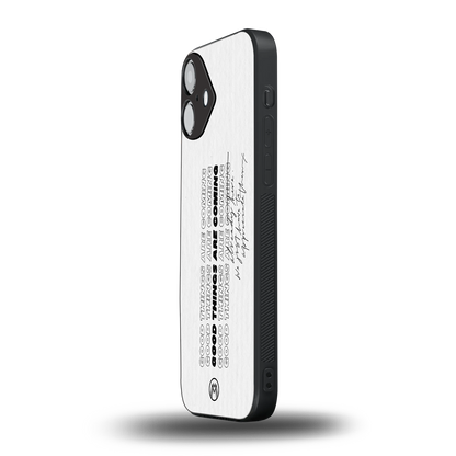 good things are here back phone cover | glass case for iphone 16 plus