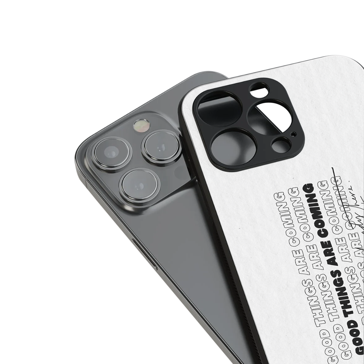 good things are here back phone cover | glass case for iphone 14