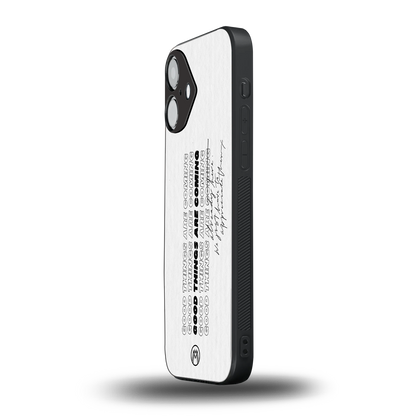 good things are here back phone cover | glass case for iphone 16
