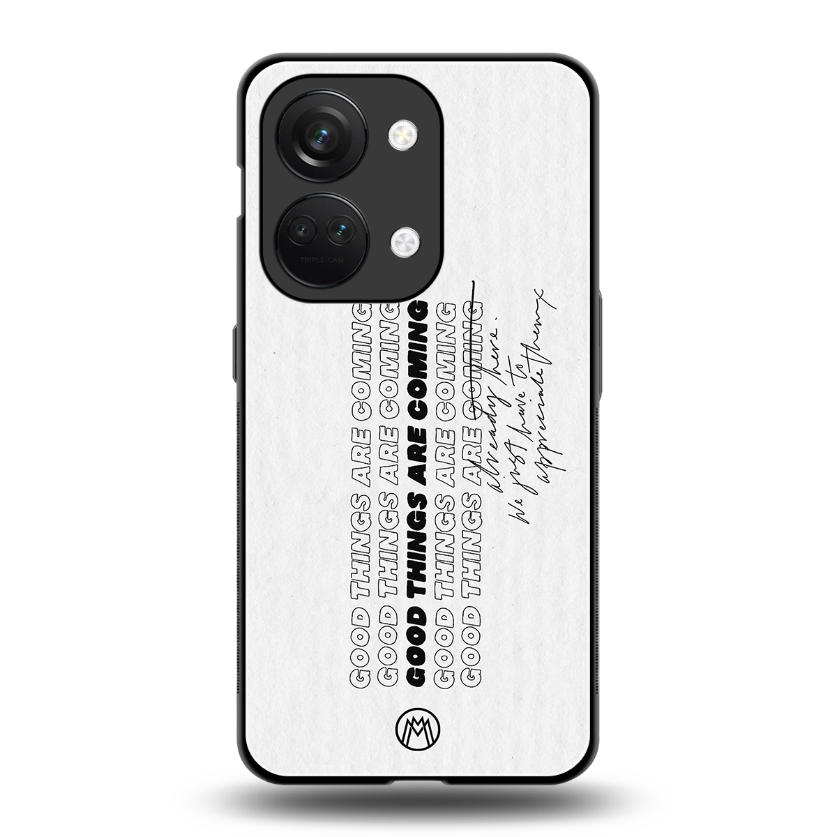 good things are here back phone cover | glass case for oneplus nord 3