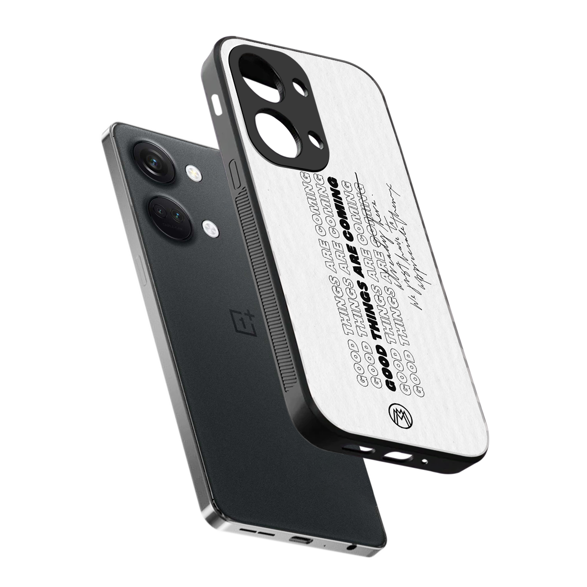 good things are here back phone cover | glass case for oneplus nord 3