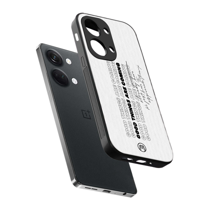 good things are here back phone cover | glass case for oneplus nord 3