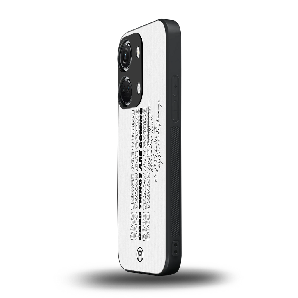 good things are here back phone cover | glass case for oneplus nord 3