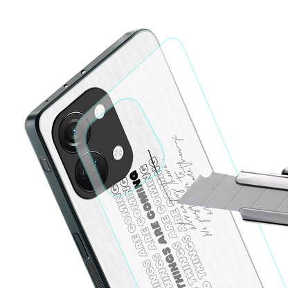 good things are here back phone cover | glass case for oneplus nord 3