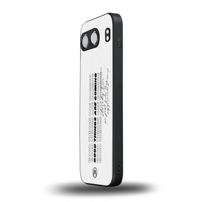 good things are here back phone cover | glass case for oneplus nord 4