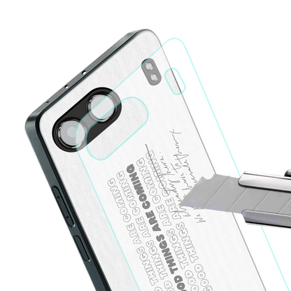 good things are here back phone cover | glass case for oneplus nord 4