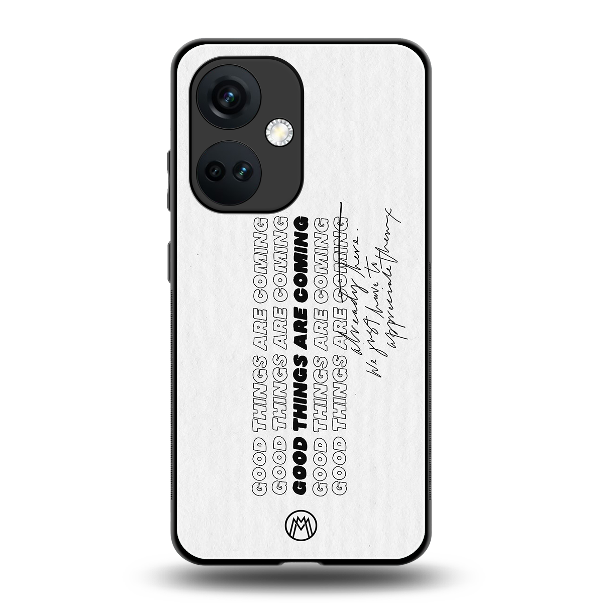 good things are here back phone cover | glass case for oneplus nord ce 3