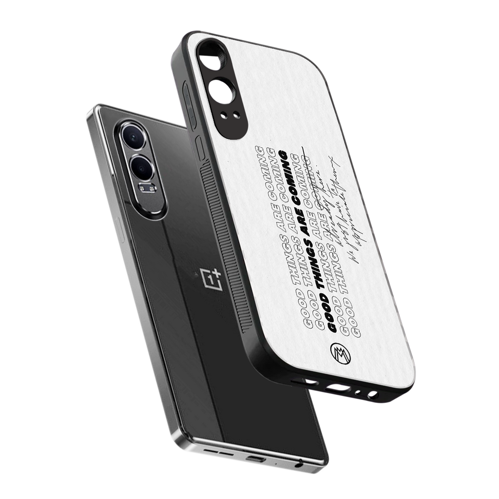 good things are here back phone cover | glass case for oneplus nord ce 4 lite