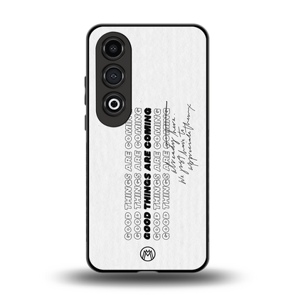 good things are here back phone cover | glass case for oneplus nord ce 4