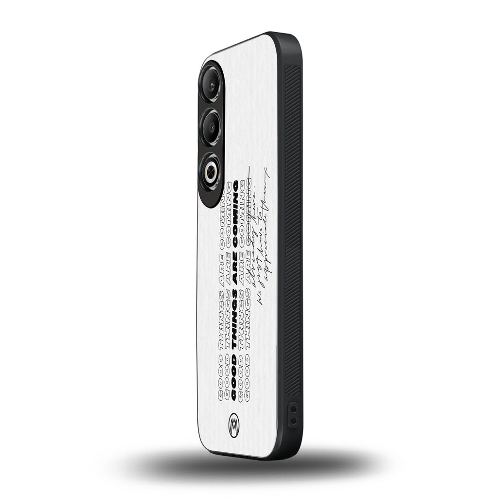 good things are here back phone cover | glass case for oneplus nord ce 4