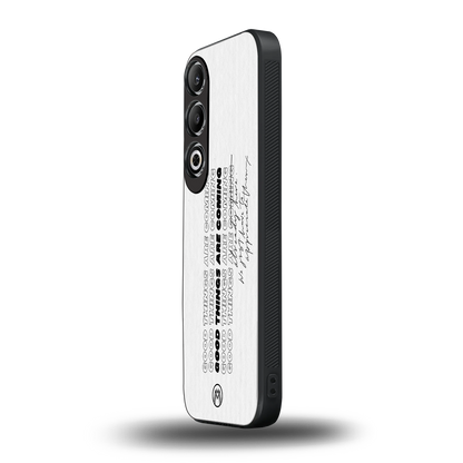 good things are here back phone cover | glass case for oneplus nord ce 4