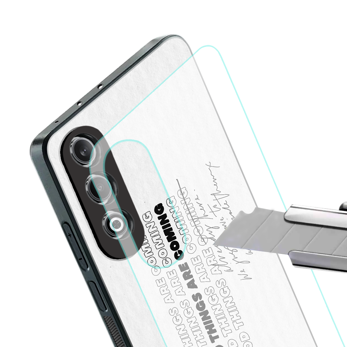 good things are here back phone cover | glass case for oneplus nord ce 4