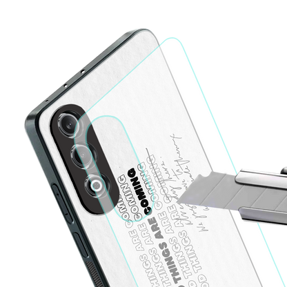 good things are here back phone cover | glass case for oneplus nord ce 4