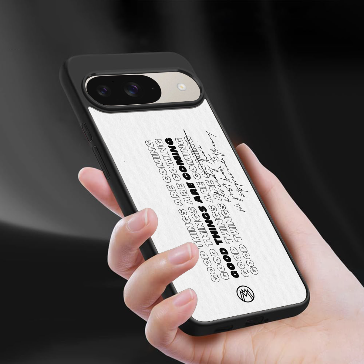 good things are here back phone cover | glass case for google pixel 9