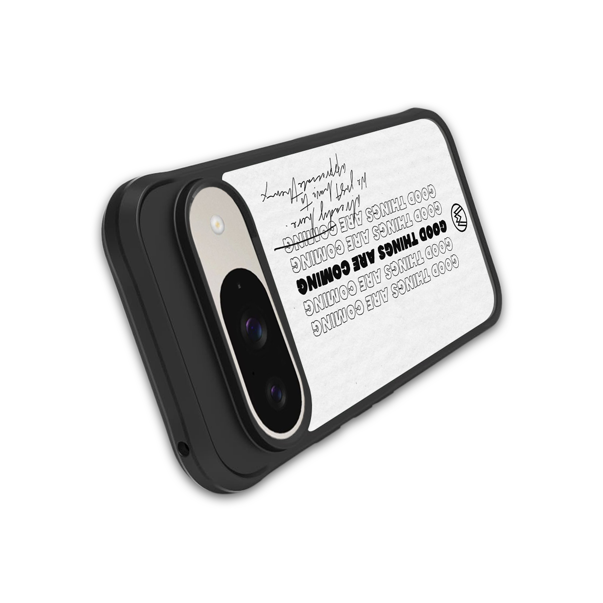 good things are here back phone cover | glass case for google pixel 9