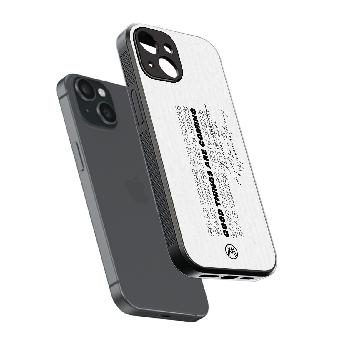 good things are here back phone cover | glass case for iphone 15