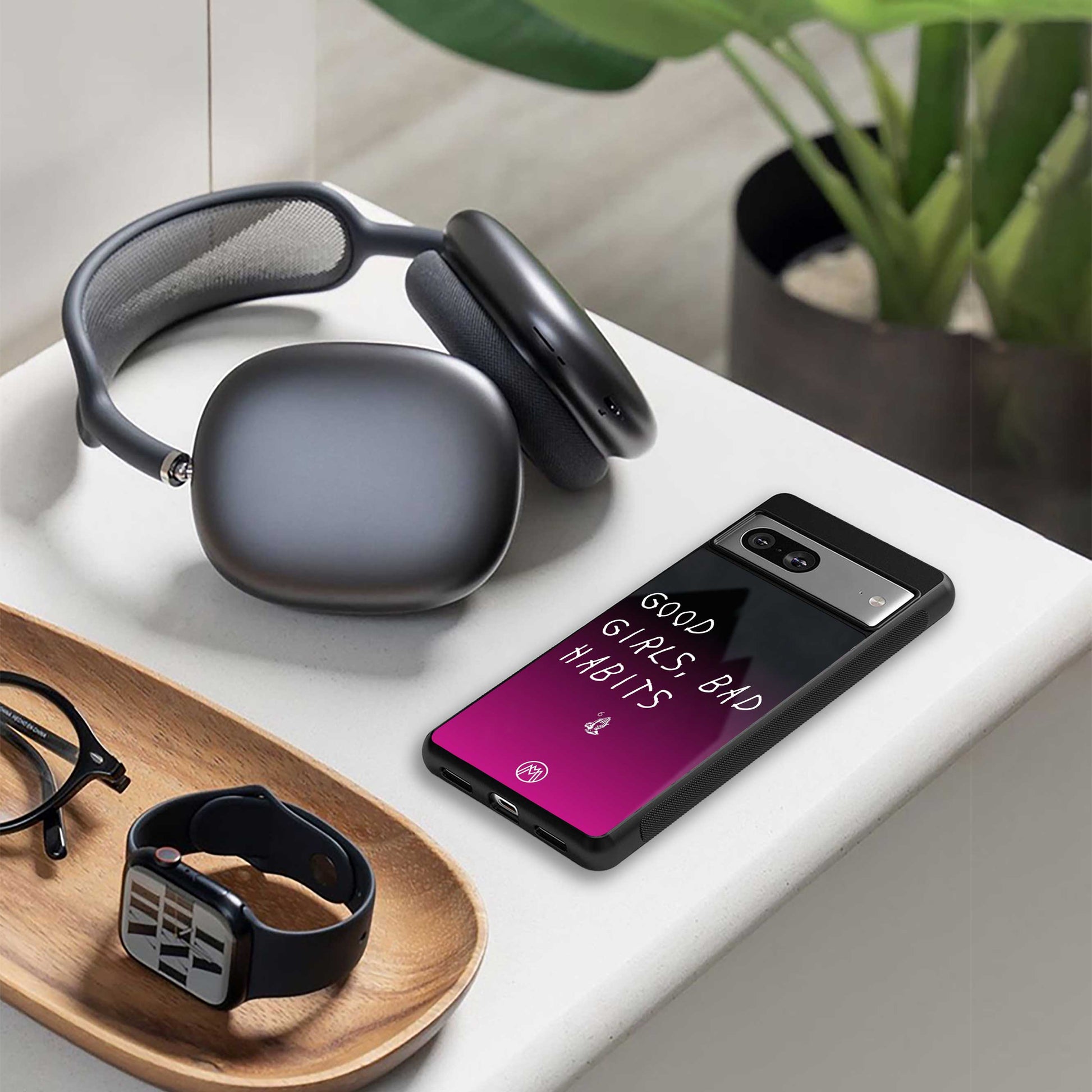 good girls bad habits back phone cover | glass case for samsung galaxy s24 plus